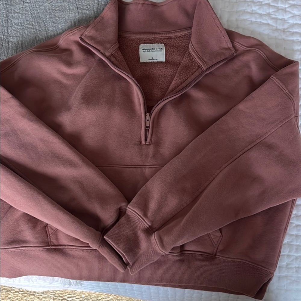 Abercrombie & Fitch Pink Zip Up Sweater